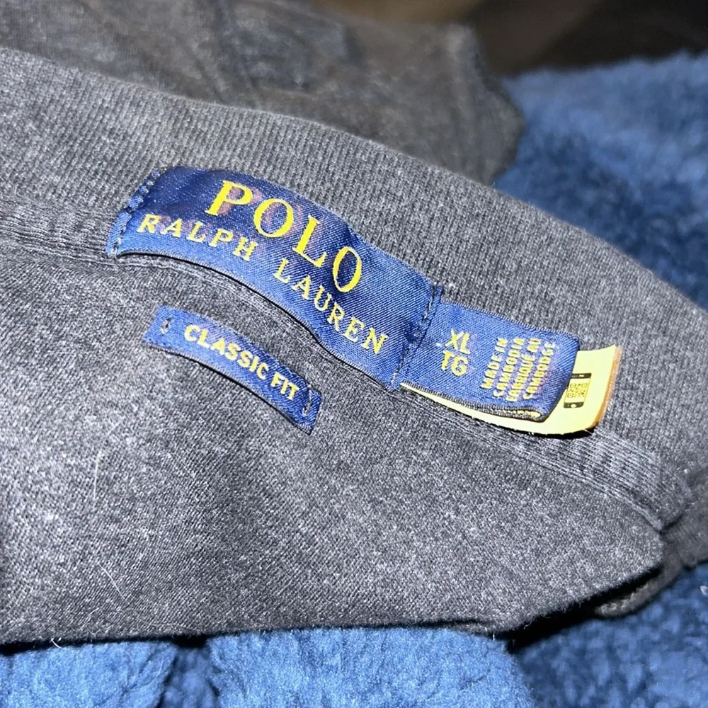 Polo Ralph Lauren gray long sleeve collared classic top XL